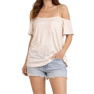 Bailey 44 White Off-Shoulder‎ T-shirt-
Size Small